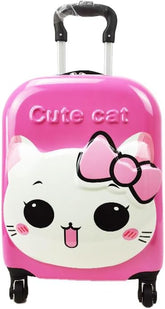 Kids Luggage Cute Cat - Pink 16inch TBT2201KIDS853 - Colorland Toys